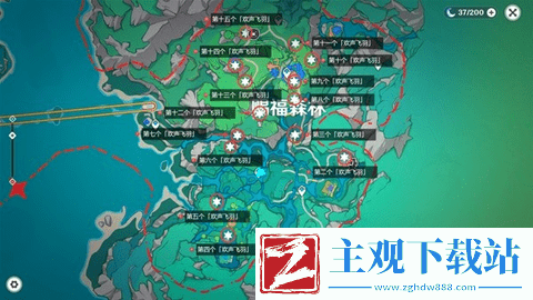 原神赐福森林欢声飞羽收集位置图文攻略