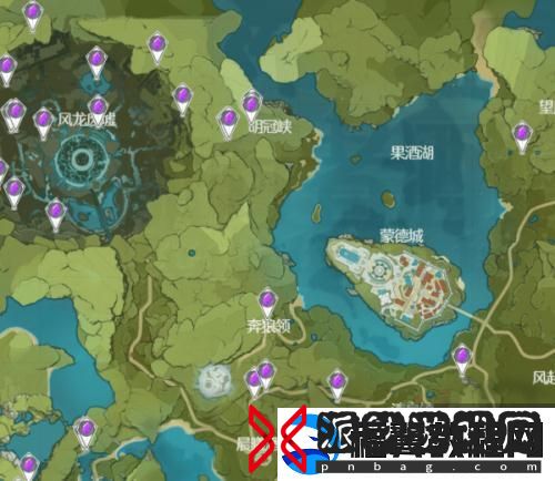 原神紫色采集物紫色生物拍摄坐标分享