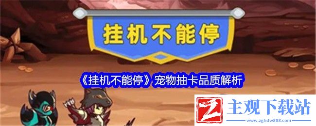 挂机不能停宠物抽卡品质解析：善于利用游戏内的资源和机会