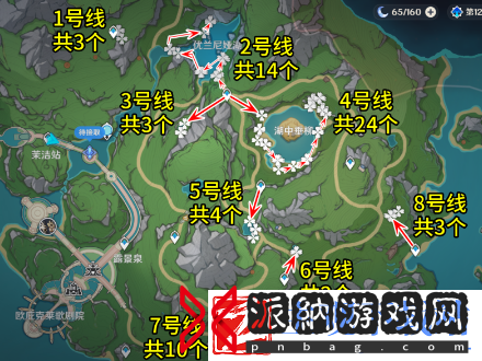 原神湖光铃兰采集路线一览