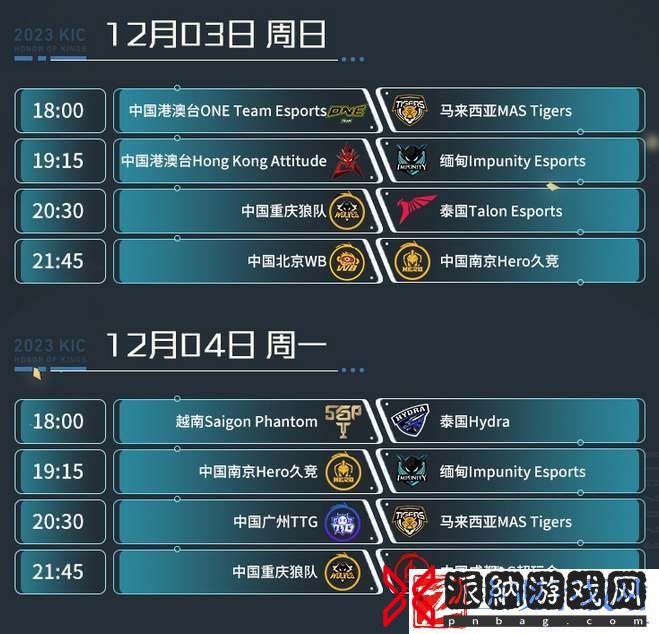 王者荣耀2023世冠KIC小组赛赛程介绍