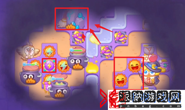 保卫萝卜4阿波与魔法宝藏第106关通关攻略