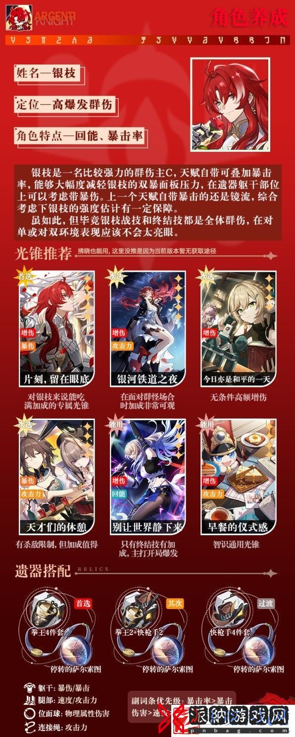 崩坏星穹铁道银枝角色养成方法