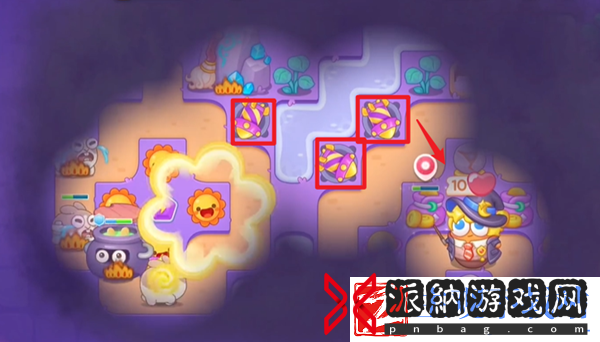 保卫萝卜4阿波与魔法宝藏第106关通关攻略