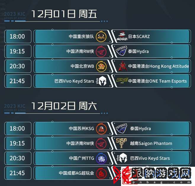 王者荣耀2023世冠KIC小组赛赛程介绍