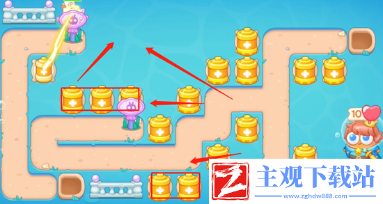 保卫萝卜4嗨钓度假岛第18关通关攻略
