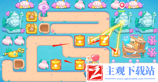 保卫萝卜4嗨钓度假岛第3关通关攻略