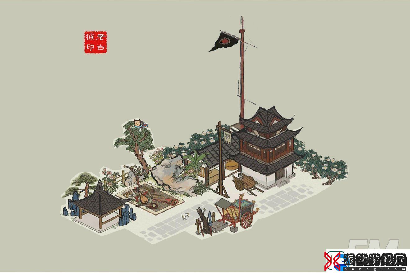 江南百景图街边演出布局方案