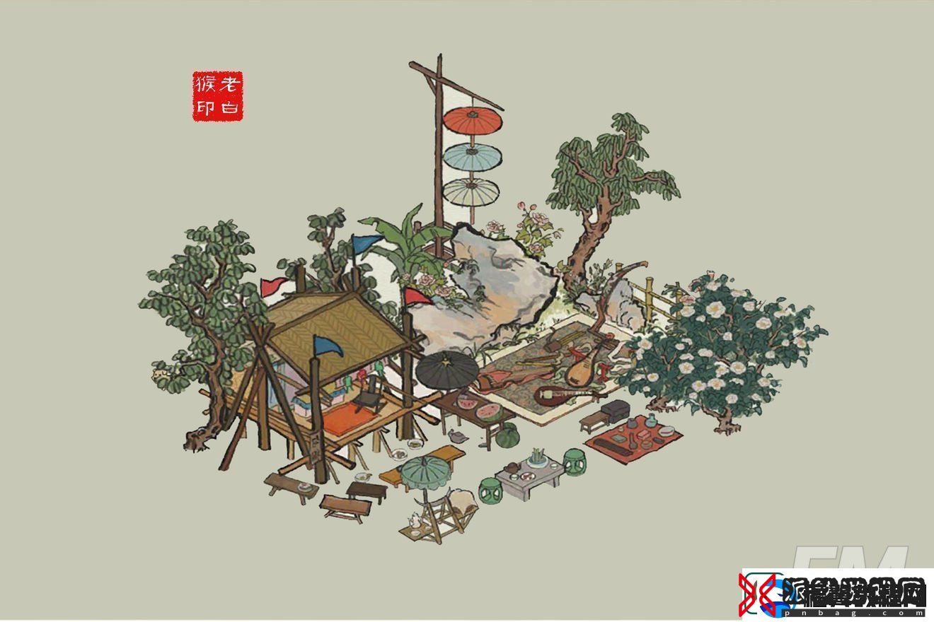 江南百景图街边演出布局方案